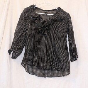 Lucky black blouse with side zipper